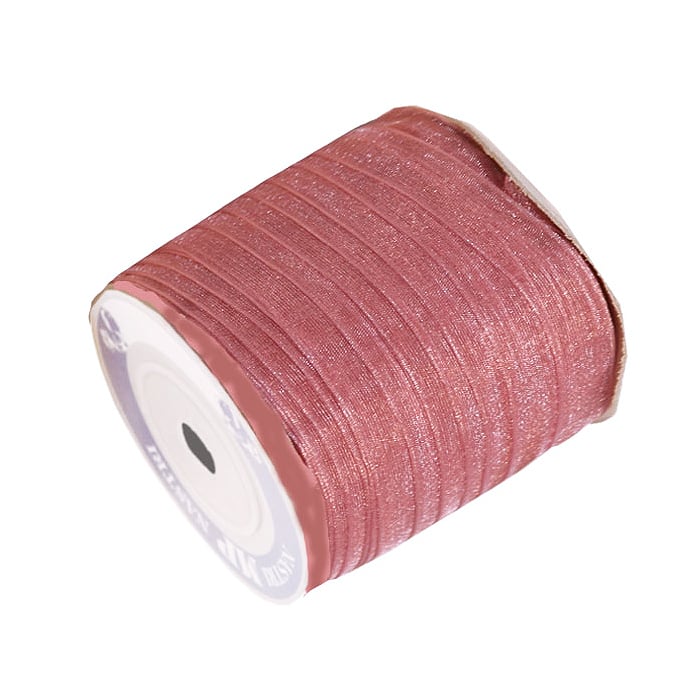 Presentband organza gammelrosa - 1