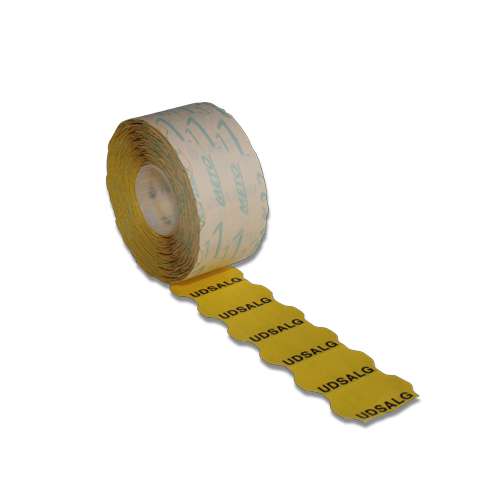 Prismärkaretikett gul udsalg - 1