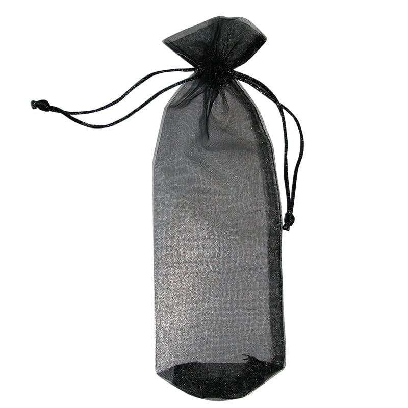 Organzapåse svart med rund botten - 1