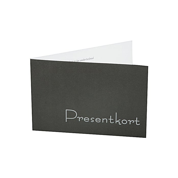 Presentkort svart med silvertext - 1