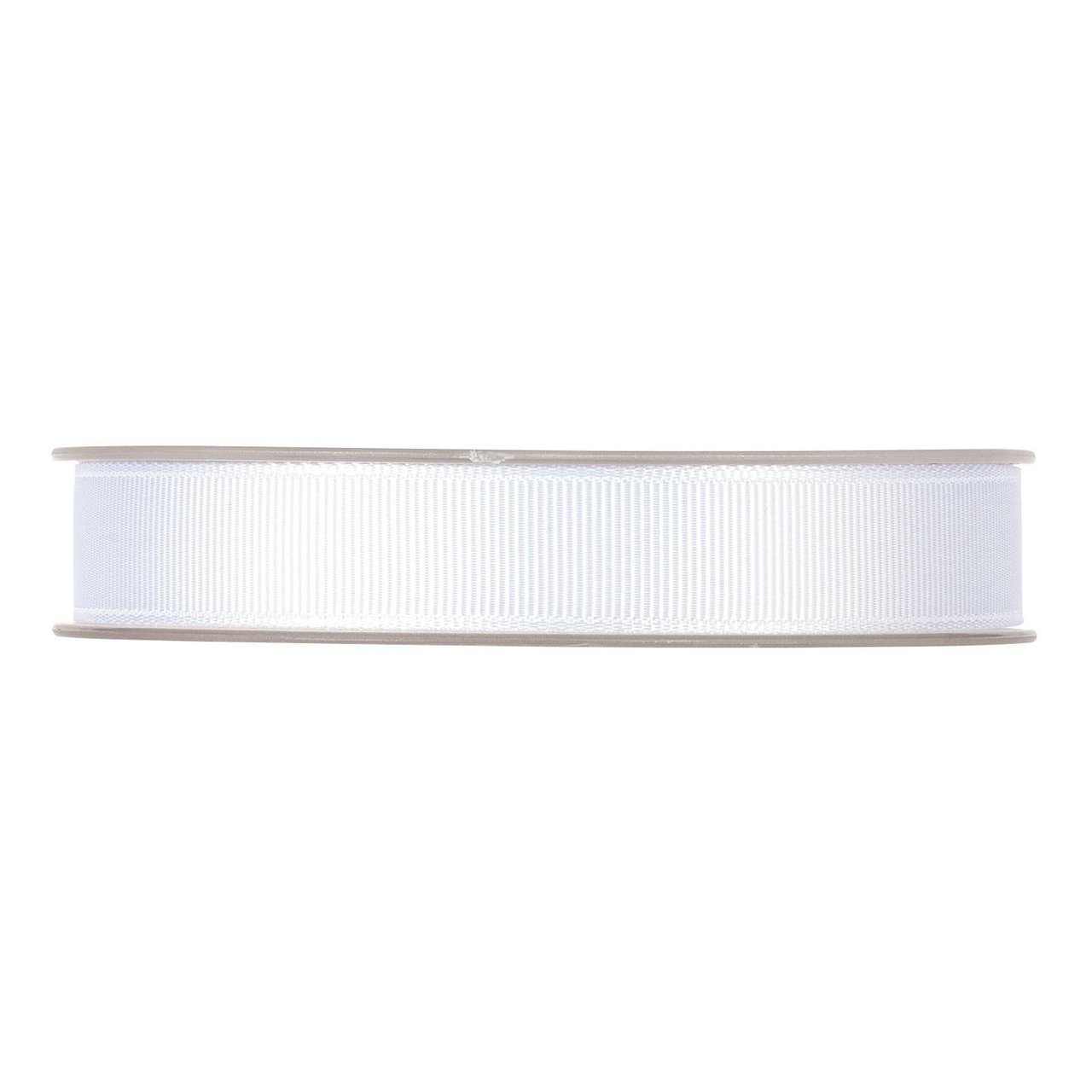 Satinband ribbad vit - 1