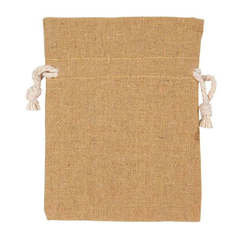 Tygpåse med snöre, beige - 1