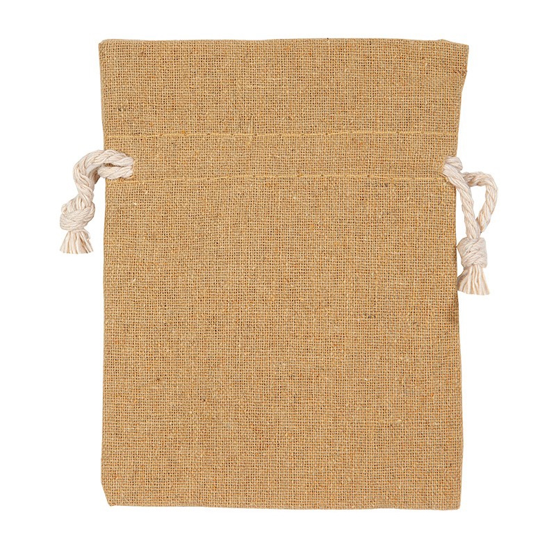 Tygpåse med snöre, beige