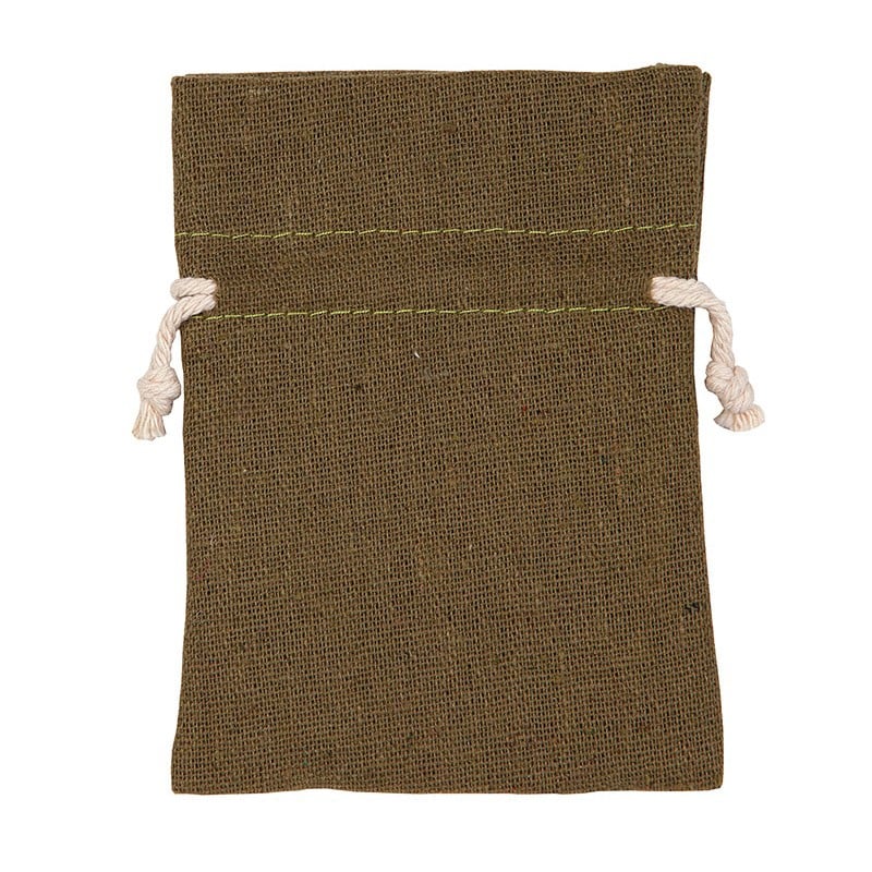 Tygpåse med snöre, oliv - 1