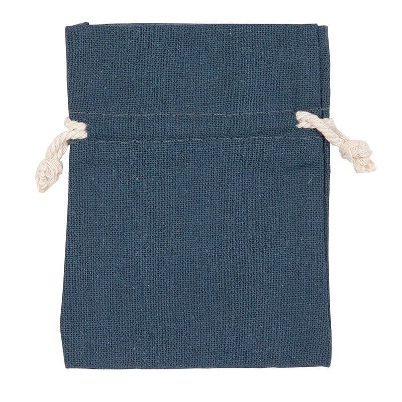 Tygpåse med snöre, denim - 1