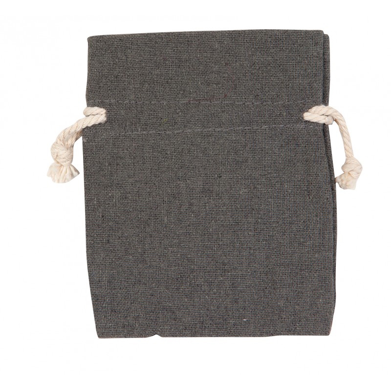 Tygpåse med snöre, grå - 1