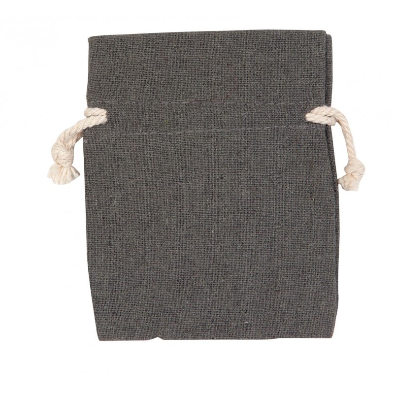 Tygpåse med snöre, grå - 1