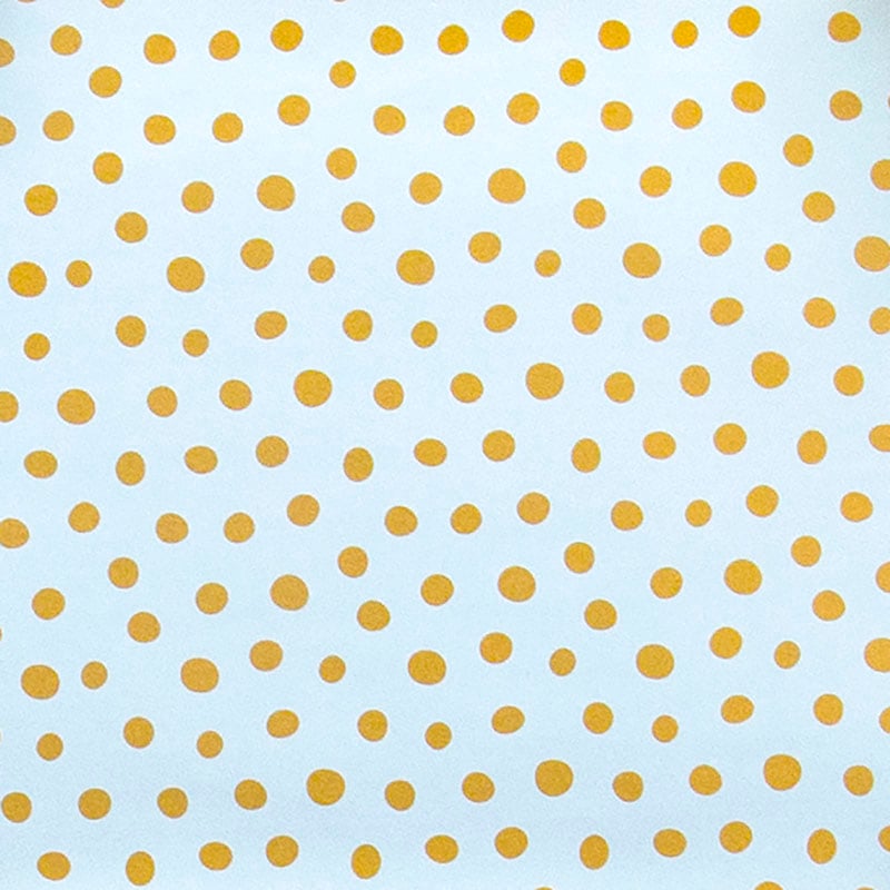 Presentpapper Miami Blue Gold Dots