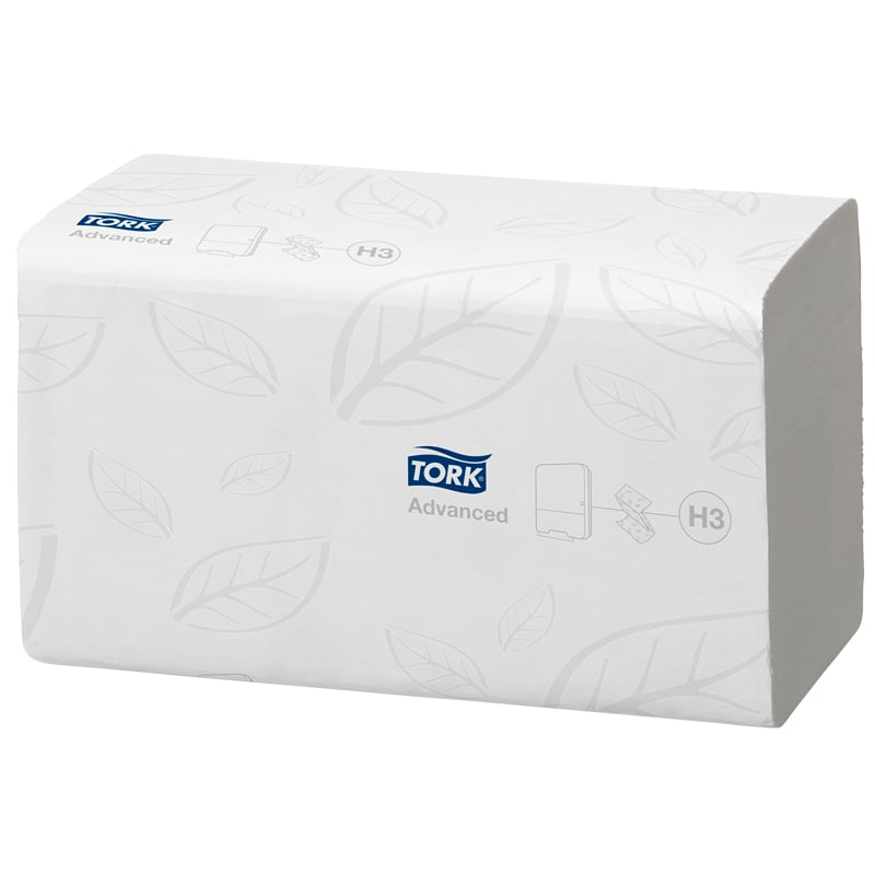 Handduk Tork Advanced Singelfold V-vikt H3 - 1