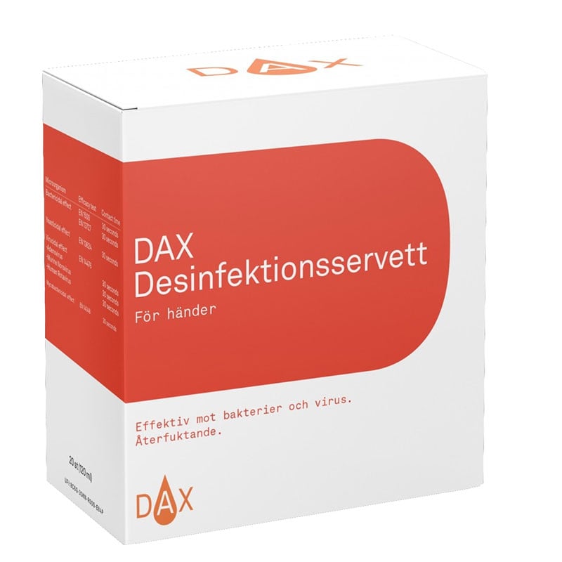 DAX Desinfektionsservett för händer - 1