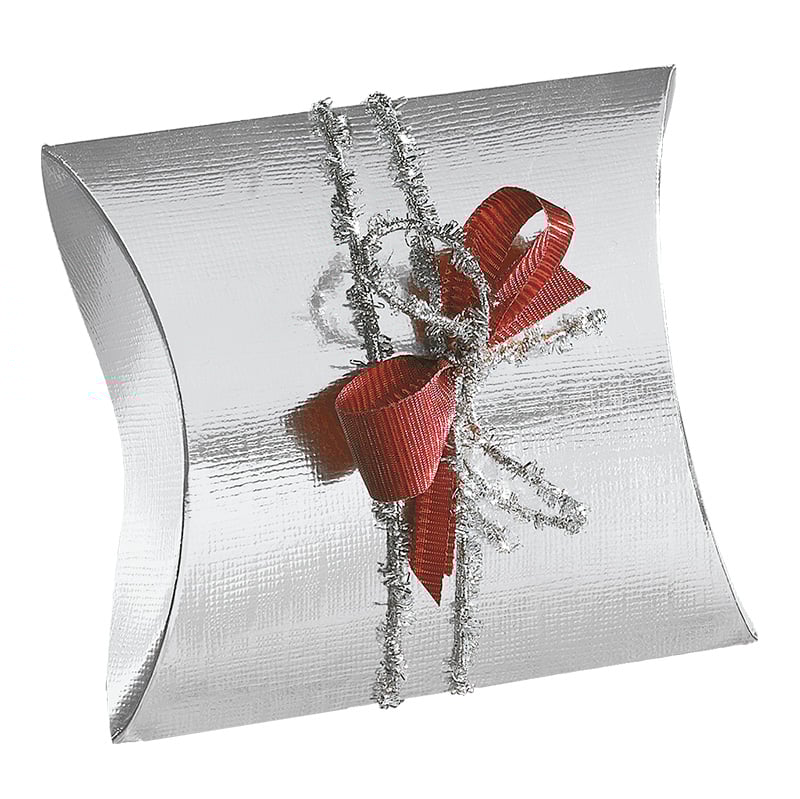 Presentkartong planoval silver - 1