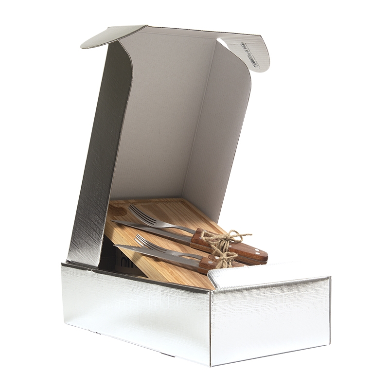 Flasklåda liggande linnepräglad silver - 3