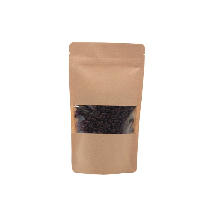 Återförslutningsbar Zip-påse natur fönster kraft/PET/CPP - 4