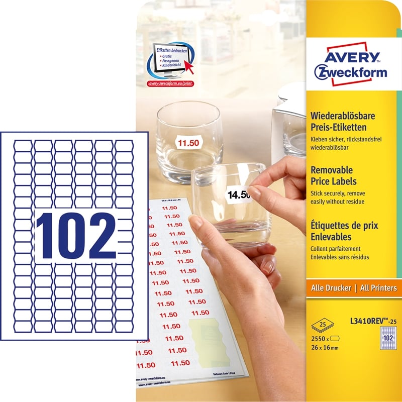 Prismärkningsetiketter avtagbara - 4