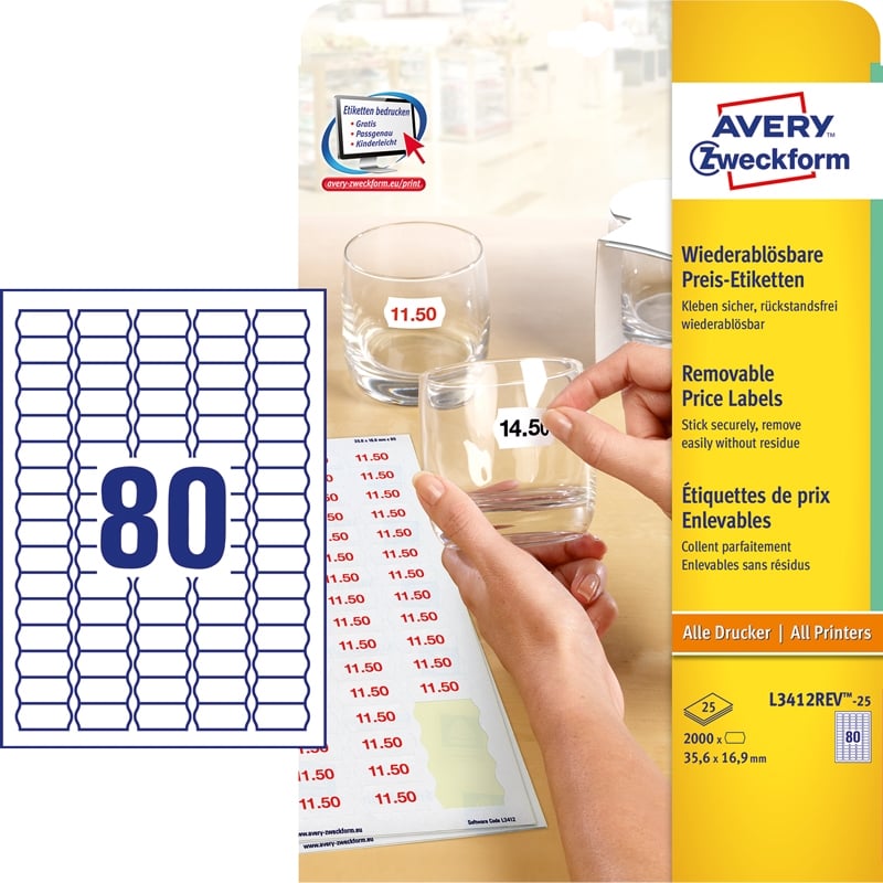 Prismärkningsetiketter avtagbara - 3