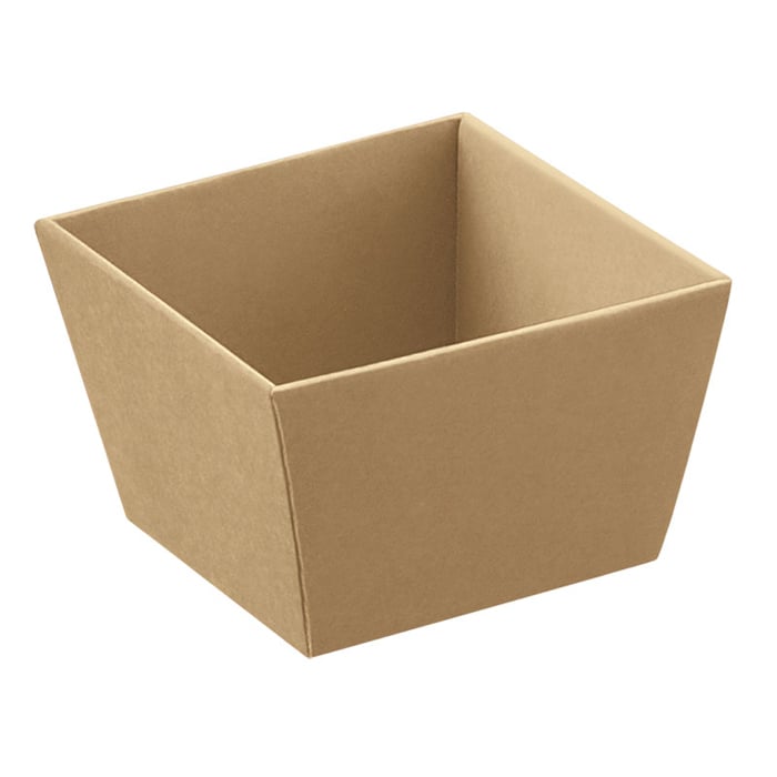 Kartongbricka brun slät well - 1