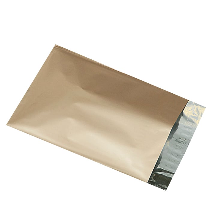 Foliepåse matt med tejpförslutning champagne - 1