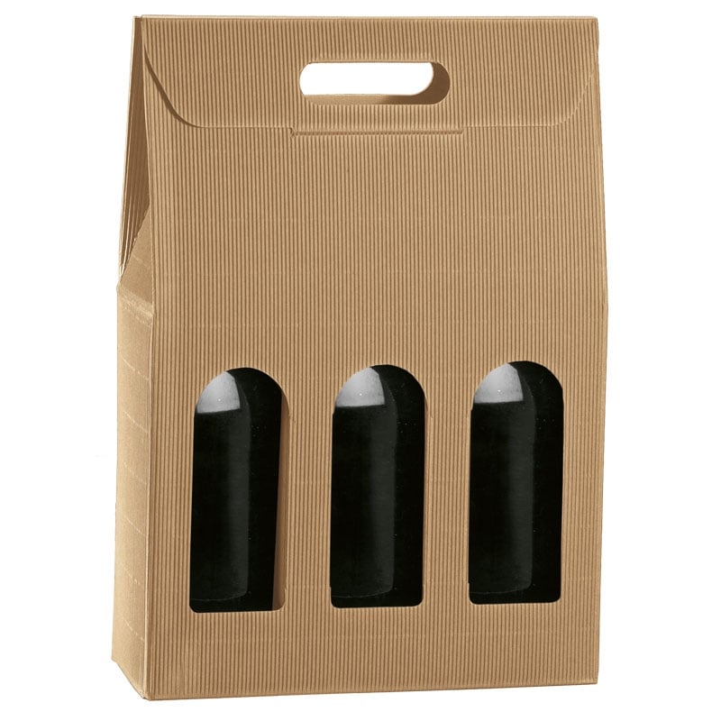 Presentkartong för flaskor, well natur - 4