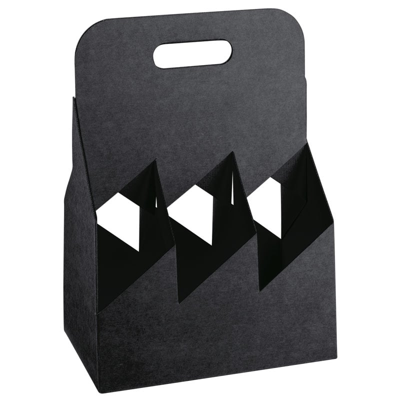 Flaskkorg kartong svart - 1