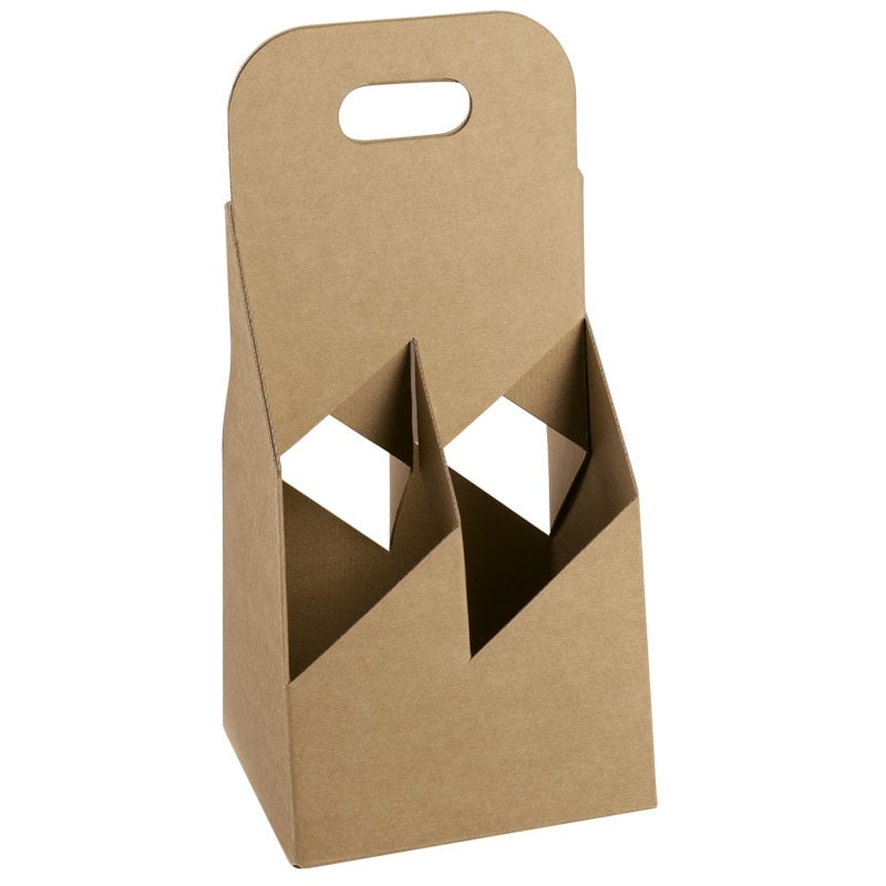 Flaskkorg kartong natur - 2