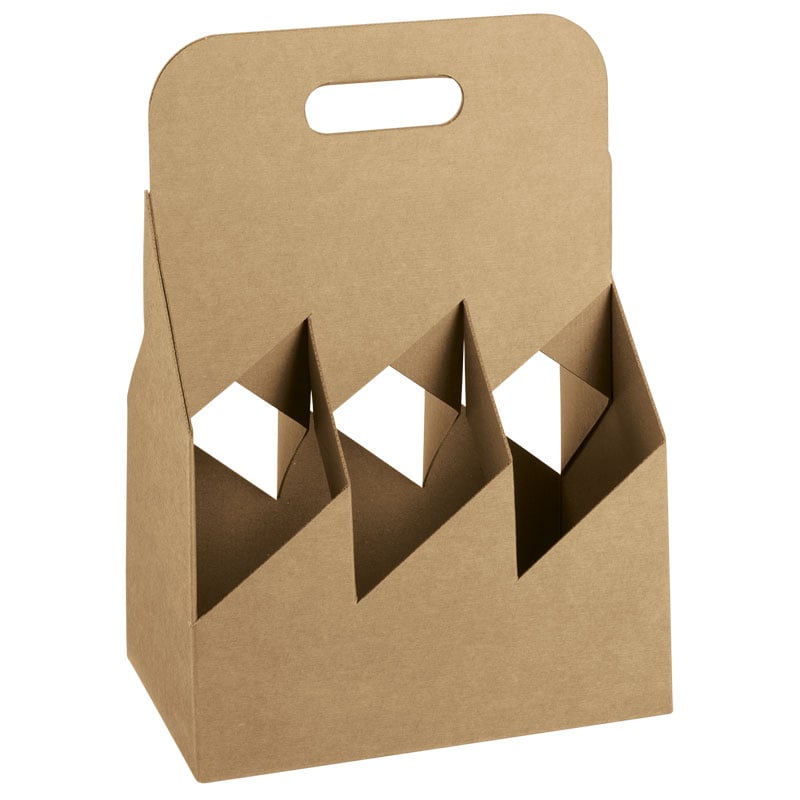 Flaskkorg kartong natur - 1