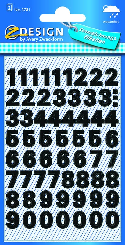 Självhäftande siffror - 1