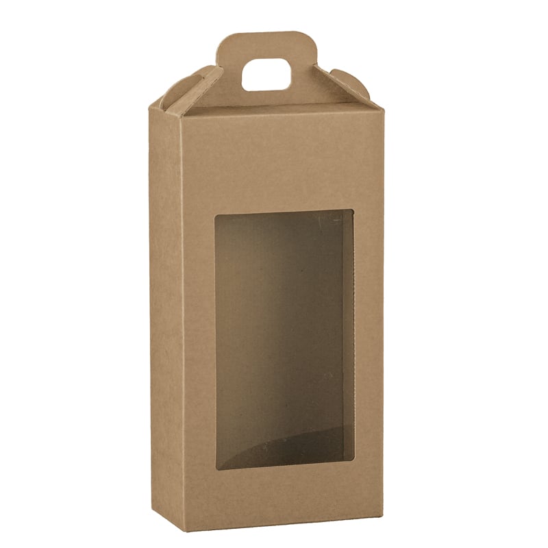 Presentbox natur med fönster, hög - 1