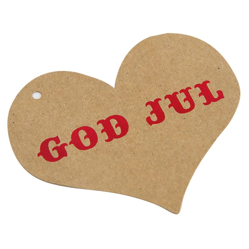 Hängetikett hjärta god jul - 1