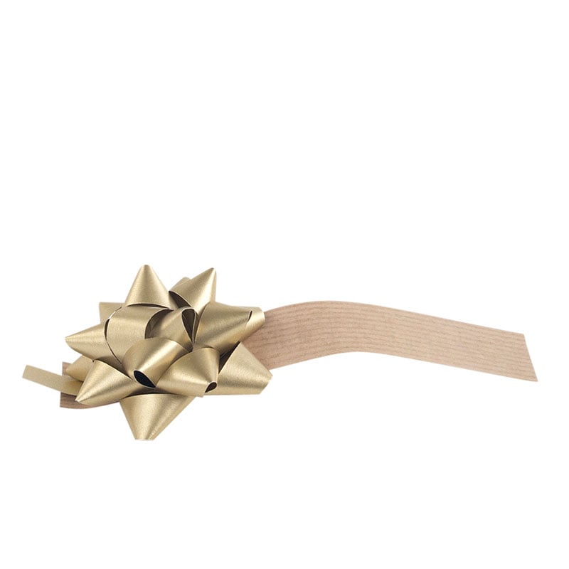 Rosett Papper Recycled påsslutare guld - 1