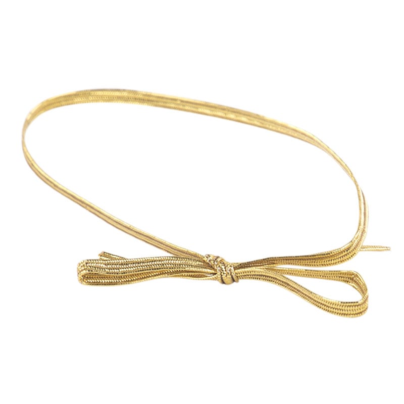 Presentrosett elastisk textil guld