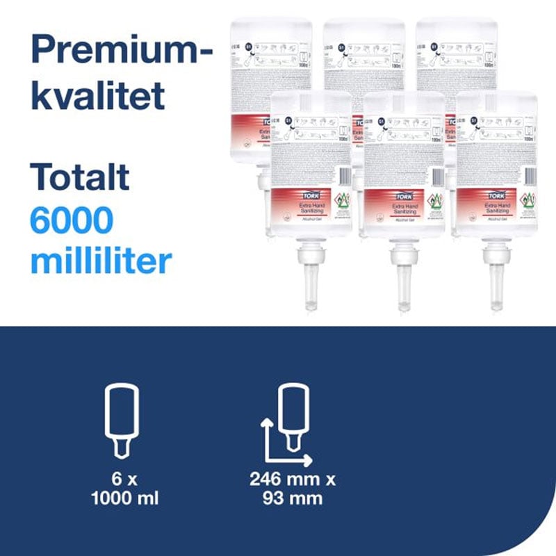 Tork Extra Handsprit Alkogel S1 - 2