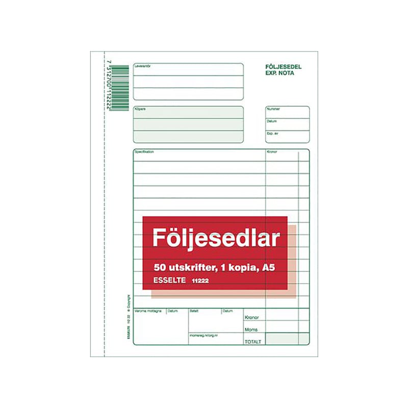 Följesedel - 1