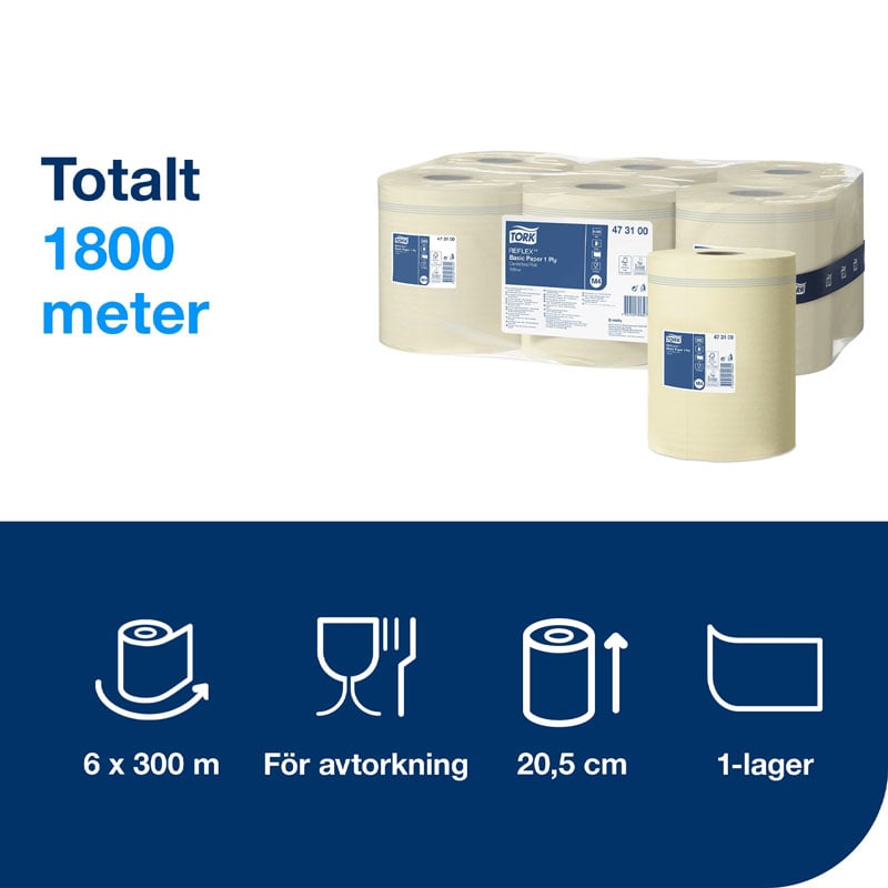 Tork Reflex Basic Papper gul M4 - 2