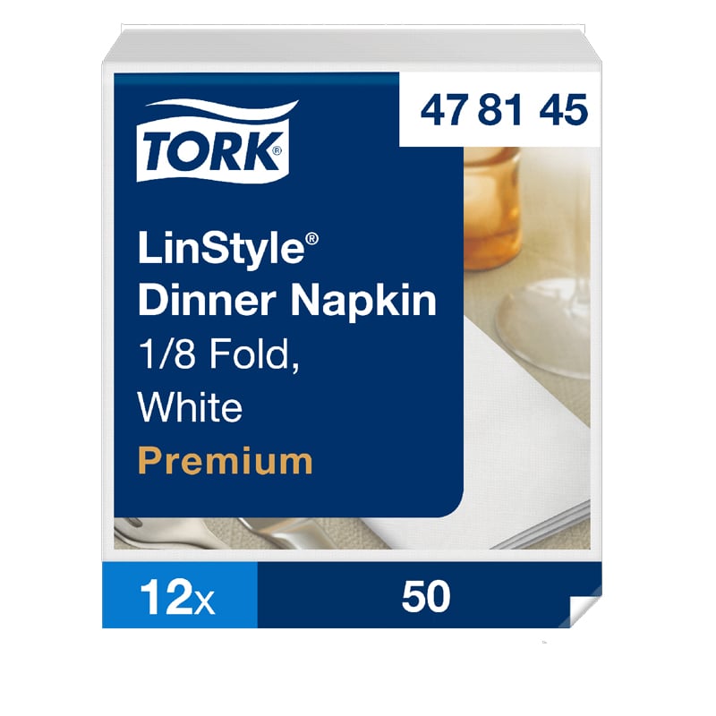 Tork LinStyle Dinner Napkin vit Premium - 1