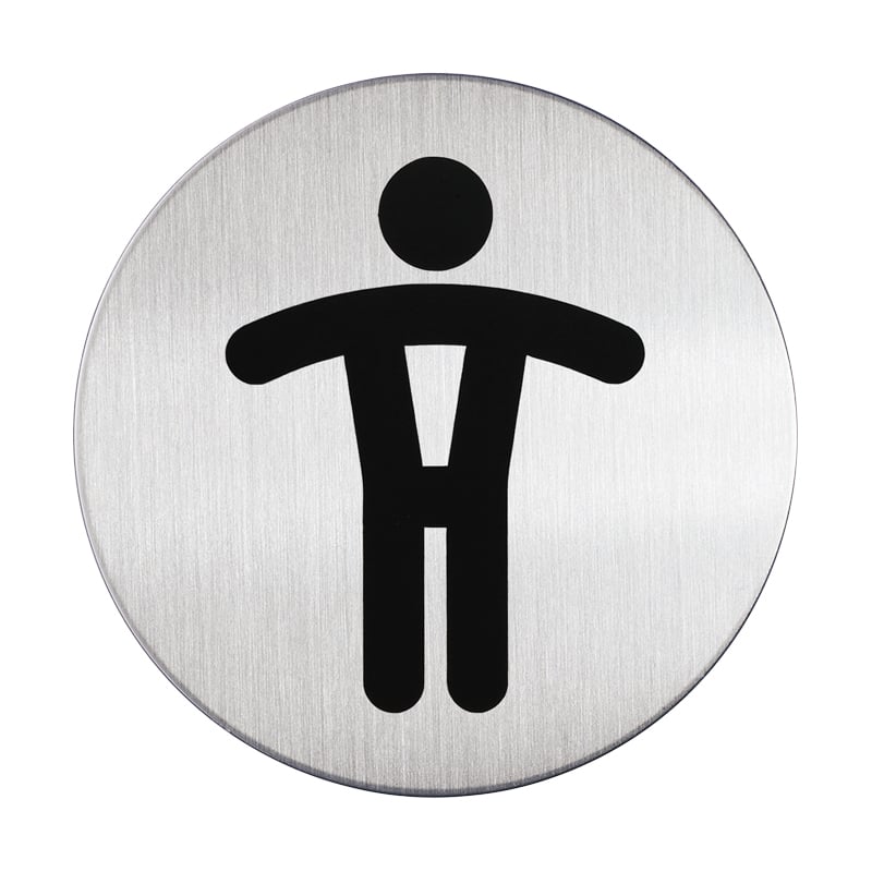 Symbolskylt Rund - WC Herr - 1
