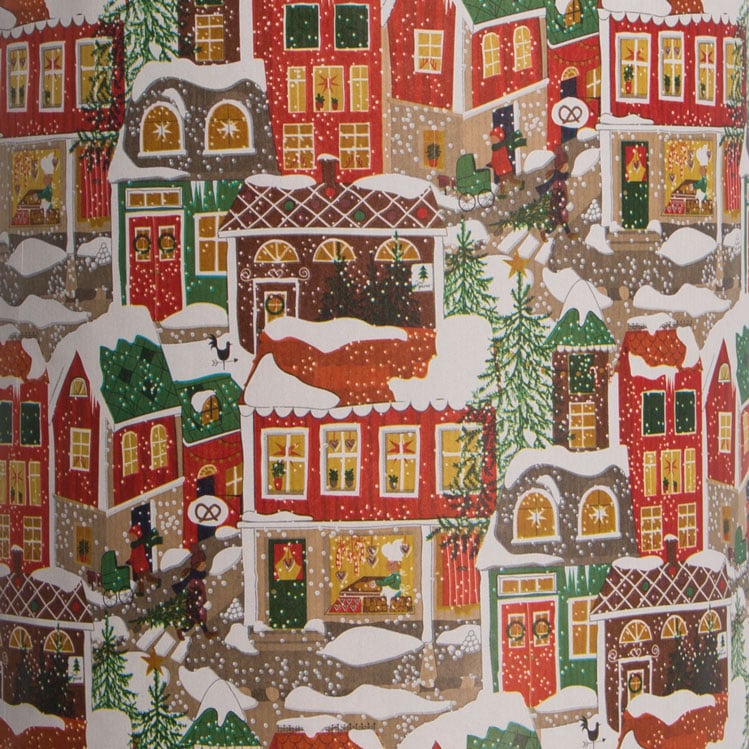 Presentpapper Christmas in town kraft