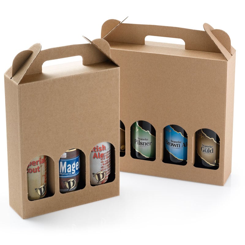 Ölkartong brun med wellstruktur - 1