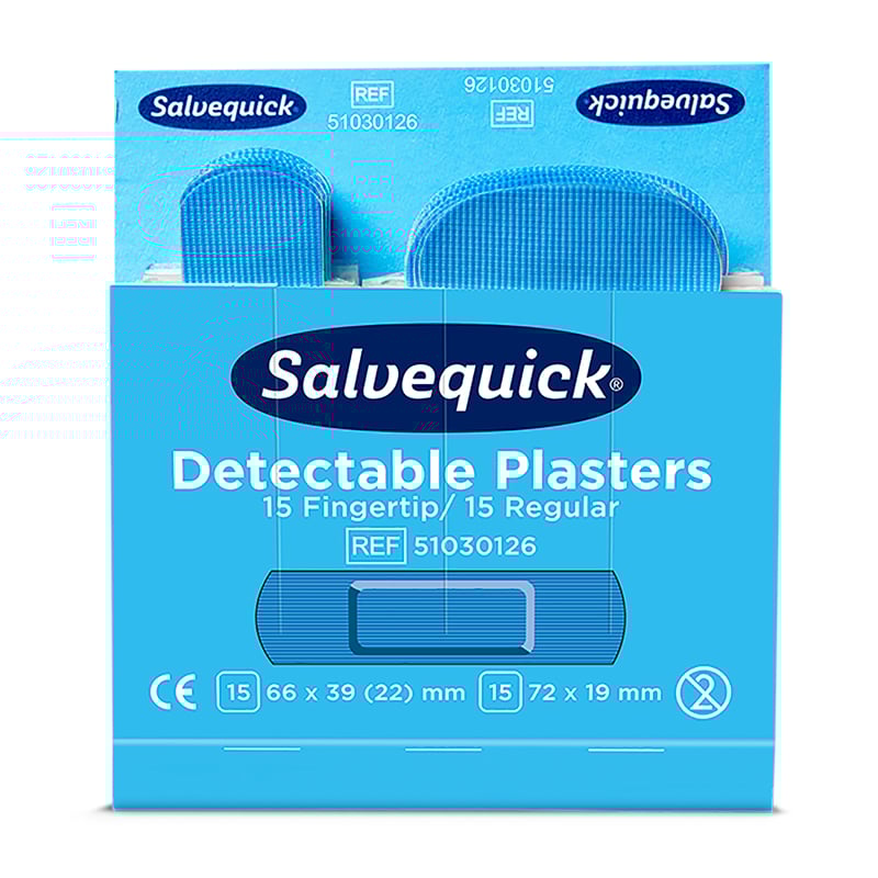 Salvequick Blue Detectable fingertopp / Refill - 1