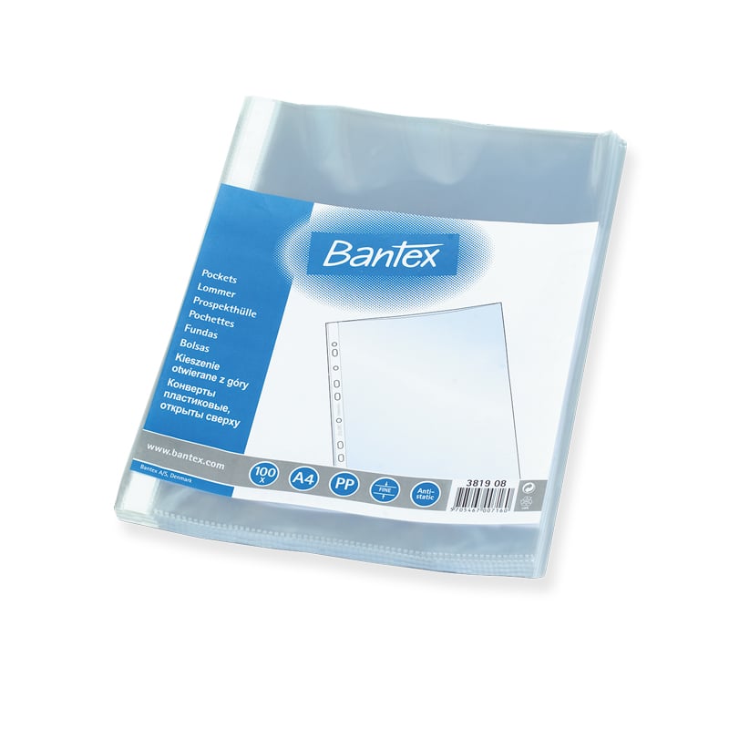 Plastficka Bantex A4 Glasklara - 1