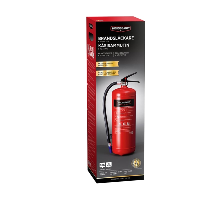 Brandsläckare pulver 6 kg Housegard - 2