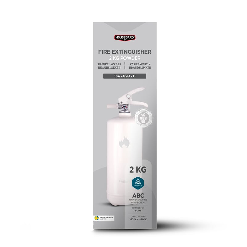 Brandsläckare Pulver Design Vit Housegard 2 kg - 2