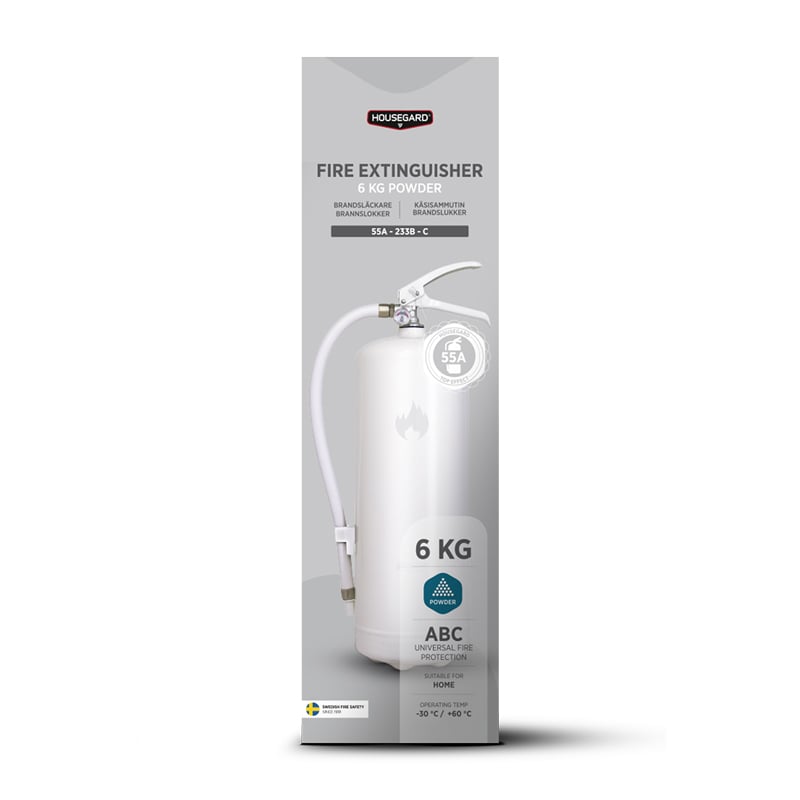 Brandsläckare Pulver Design Vit Housegard 6 kg - 2