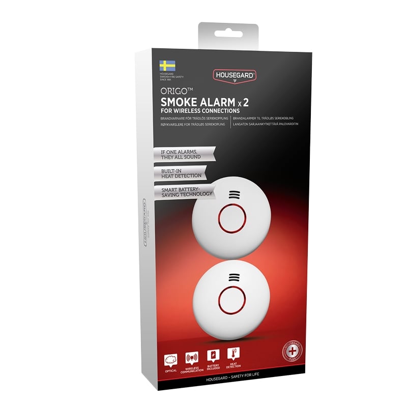Brandvarnare Trådlös 2-pack Housegard - 3