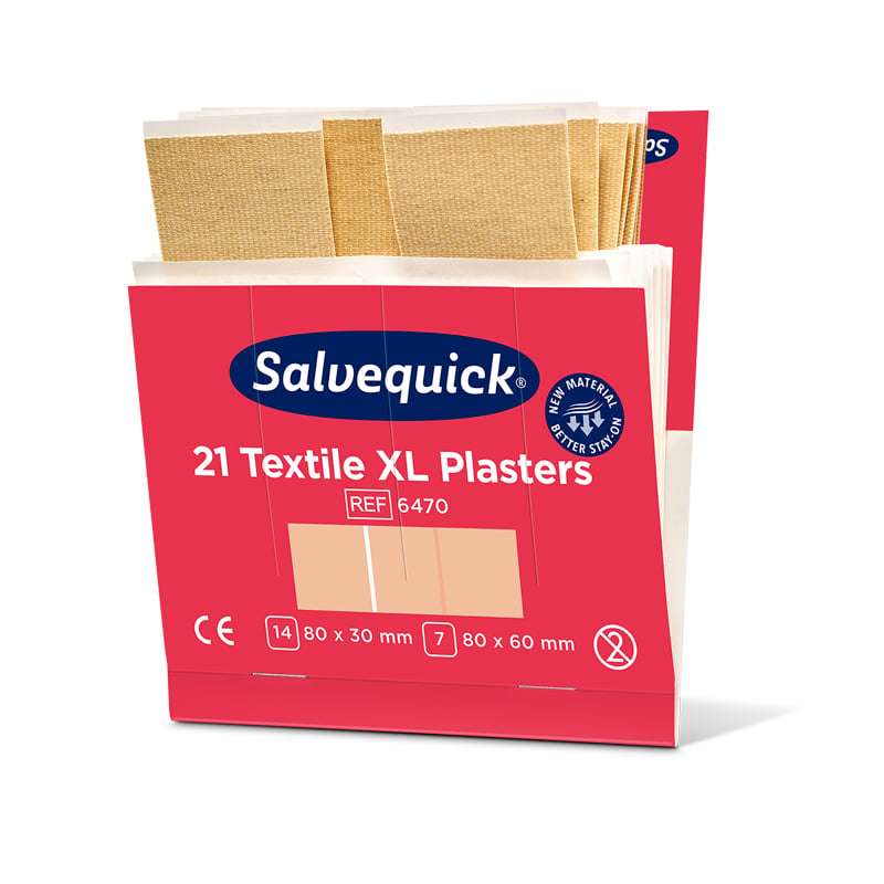 Salvequick Extra stora textilplåster / Refill - 1