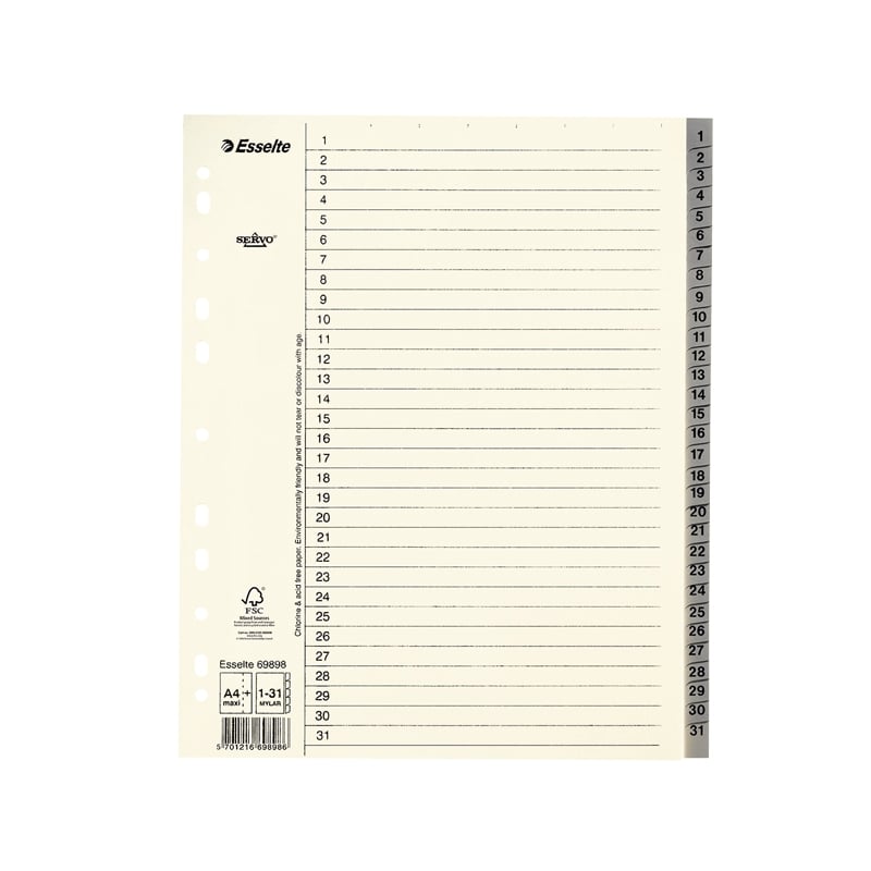 Pappersregister System Servo A4+ - 3