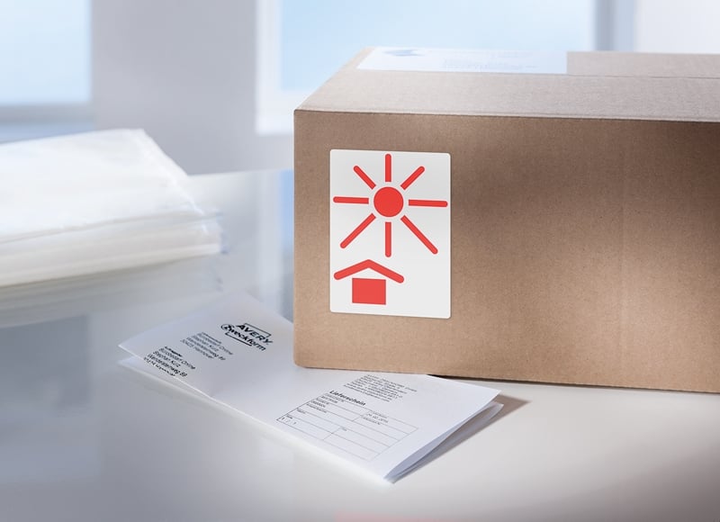 Varningsetiketter i hållare - 5