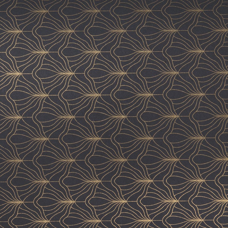 Presentpapper Modern black/gold