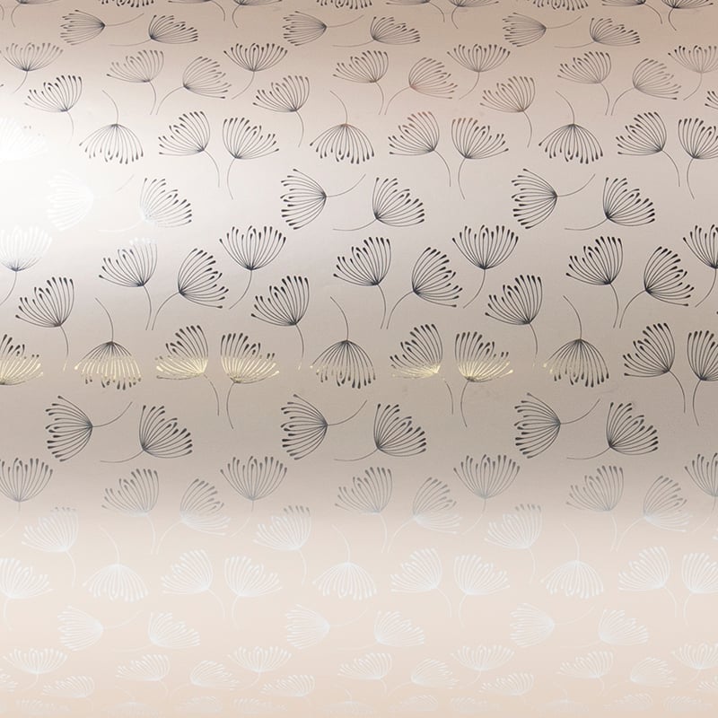 Presentpapper Metallic Flower