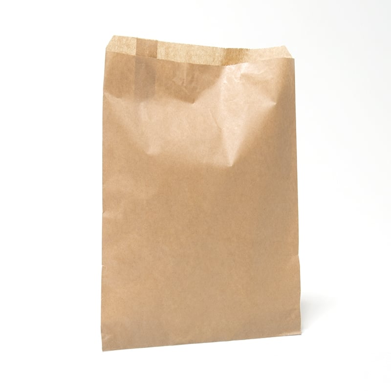 Plan papperspåse Brun - 2