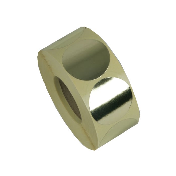 Etikett rund guld - 1